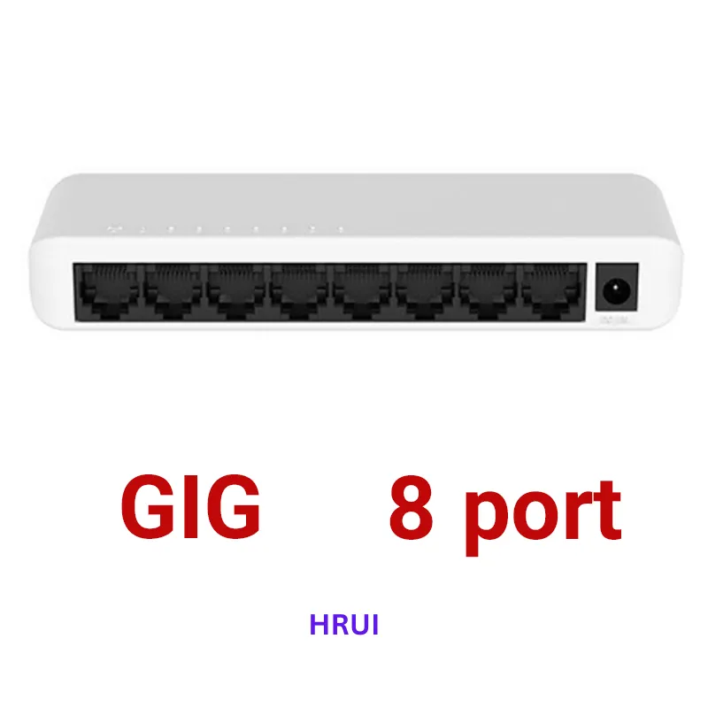 سوئیچ شبکه گیگابیتی ۸ پورت +HR-SWG0080 برند HRUI