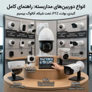 انواع دوربین مداربسته و تفاوت آن‌ها