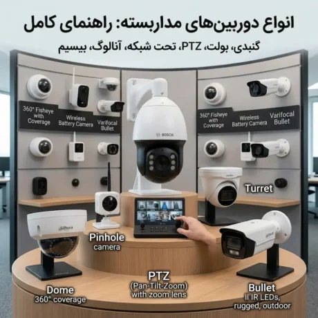 انواع دوربین مداربسته و تفاوت آن‌ها