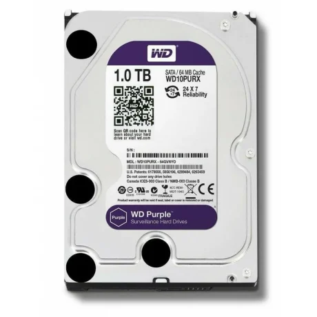 هارد اینترنال ۱ ترابایت وسترن دیجیتال سری بنفش (WD Purple 1TB)