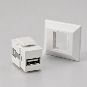 ماژول کیستون USB-A در فیس‌پلیت ماژولار